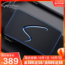 Shachi belt mens leather automatic buckle belt mens head layer cowhide fashion high-grade brand business Belt