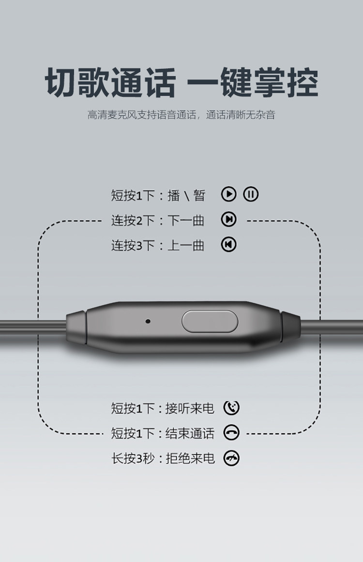 杏音r10适用于安卓智能手机35mm入耳式线控通话金属耳机礼品低音