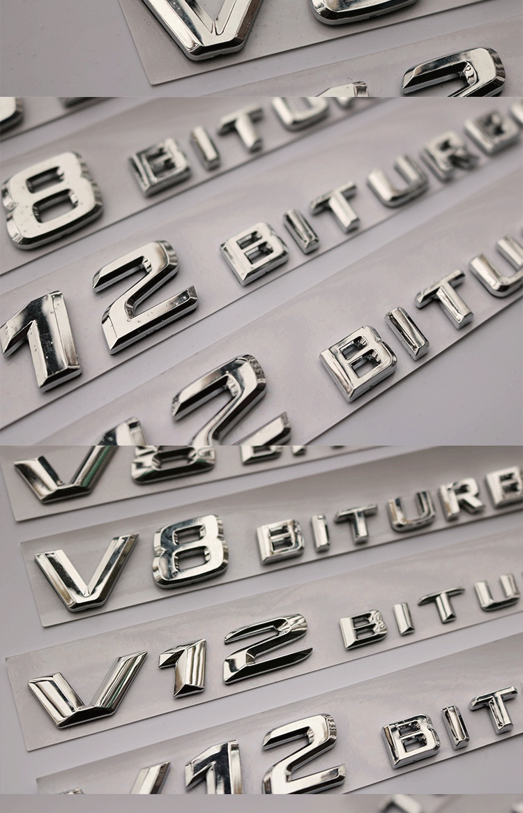 奔驰v8 v12 biturbo4matic叶子板侧标车标字标turbo 4matic amg标
