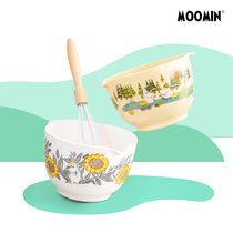Mmin stirring bowl Finnish moomin handle salad bowl sharp mouth drainage baking soda bowl large capacity 2L