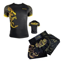 Taiquan Training Sportswear Men Suit Running Loose MMA Gou Free Fight for martial arts Boxing Uniform Speed Dry T-shirt