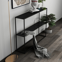Nordic long entrance shelf Set-top box Printer Sofa side shelf Room layout Home decoration narrow shelf