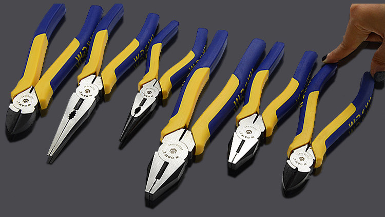 威达工业级钢丝钳老虎钳子6寸7寸8寸家用尖嘴钳 斜嘴钳五金工具钳_双