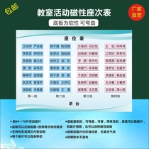 Magnetic Seat Table Class Mobility Active Student Name Posting Classroom Steak Subtable Magnetic Classroom Supplies