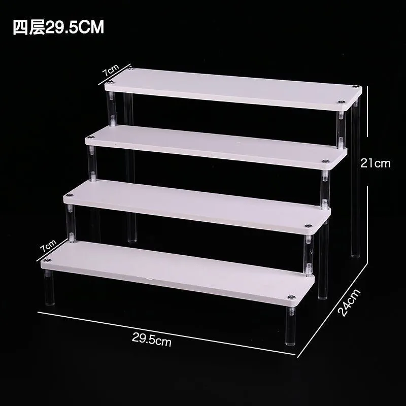 白色板阶梯四层长30cm