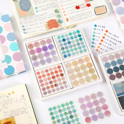 Basic salt-based handbook tape colorful polka dot ins style Morandi gradient dot sticker handbook and paper tape