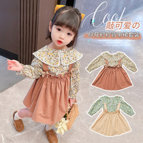 Children's dress Spring and Autumn Girls' Princess skirt broken Flower Spring Baby suit new foreign-gas little boy skirt spring outfit