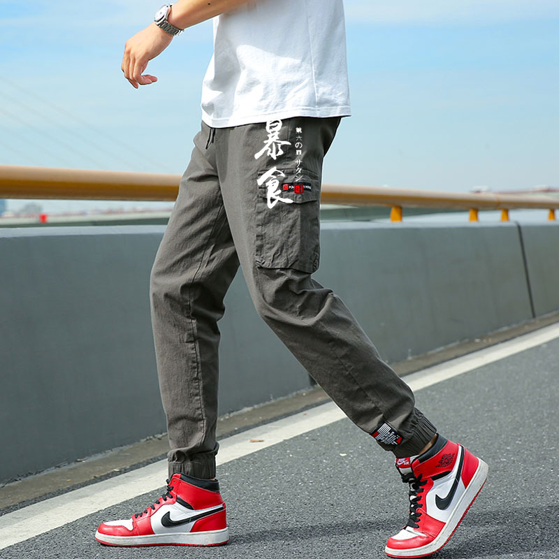 Seven sins and seven deadly sins anime overalls trousers male couples teenagers leisure students sports pants trend loose