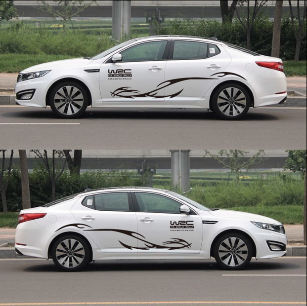 汽车贴纸通用整车身贴花全车贴个性改装腰线拉花划痕贴车门装饰贴