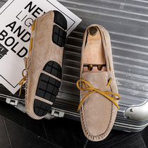 Bean Shoe Mens Summer 2022 New Korean Version 100 Hitch Fashion Sloth Shoes Genuine Leather Shoes Winter Casual 2018 Tide Shoes