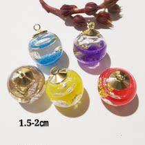 A40 glass bottle small sea snail water crystal ball earrings pendant hanging pendant hanging decoration DIY material accessories bar PUMP LOLITA