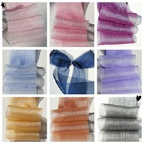 6cm Pearls Wrinkle Yarn Hair Accessories DIY silk with material Chittorlolita Exaggerated Butterfly Knot Ruffle Yarn