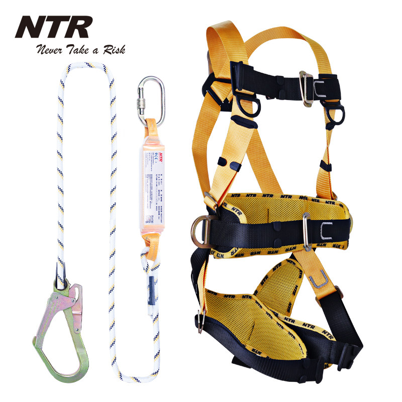 nettle five-point air-conditioning safety belt high-altitude construction electrician site outdoor climbing fall safety belt 02
