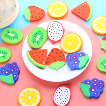 Child Learning Supplies Wholesale Cute Cartoon Fruit Erasers Creative Japan-ROK with gifts for elementary school students