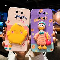 Huawei mate40pro mobile phone shell Huawei mate30pro protective sleeve mate40 lens All-pack anti-fall mate30 male and female Personality Creative Stereo Duck Rooster 2