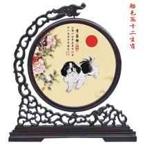 Fetal hair painting Homemade fetal hair brush Fetal hair chapter Newborn baby memorial painting portrait Zodiac animal sign DIY cloth base map