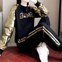 TOUCH MISS light luxury brand sports suit womens 2021 spring and autumn new loose fashion casual two-piece set tide