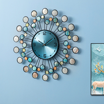 Nordic living room wall clock light luxury mute modern creative home atmosphere clock fashion simple pastoral Bell decoration personality