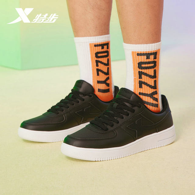 ເກີບຜູ້ຊາຍ Xtep Spring Men's Air Force One Couple White Shoes Women's Fashion Versatile Casual Sports Shoes