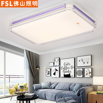 Foshan lighting living room lamp rectangular simple modern atmosphere home creative bedroom Nordic led ceiling lamp