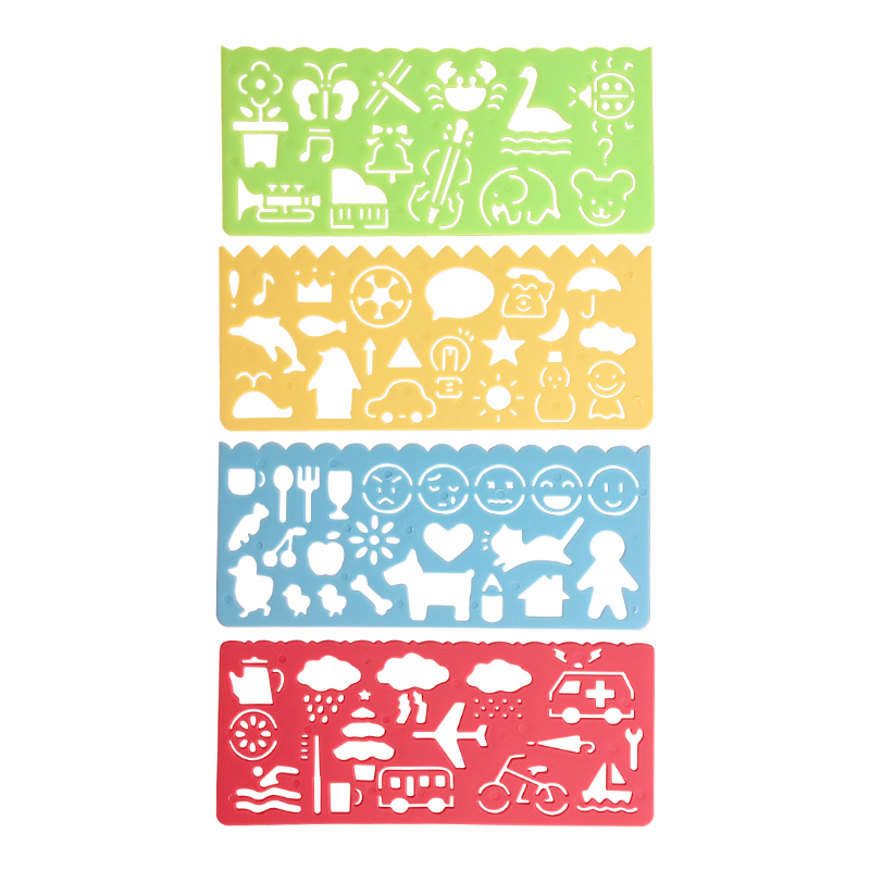 primary school students' hand-written newspaper template artifact wanhuaruer ruler stationery set a4 hand-drawn children's hollow painting template semi-finished material drawing template kindergarten pair function tabloid