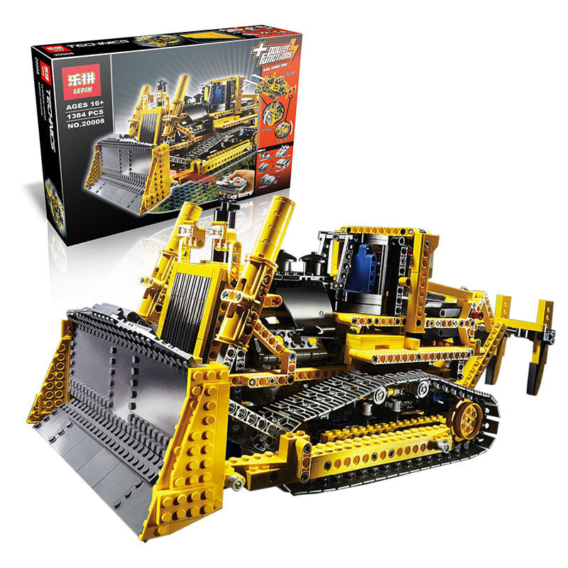 乐拼科技系列机械组遥控l350巨型推土装载机42030拼装积木20008