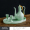 Plum Green Song Yun 1 Pot 2 Goblets + Begonia Plate