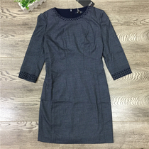Attachment-owned P series PROW63802E Spring stripe elastic body display slim 70% sleeves one-piece dress step skirt