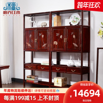 Mahogany Bok ancient shelf living room solid wood dobao Pavilion partition East Afric red sour branch antique shelf shelf Shelf shelf