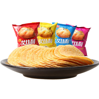 盼盼艾比利薯片办公室休闲零食膨化点心香脆薯片6包组合大礼包_姐馋