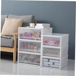 Drawer type storage box plastic transparent wardrobe storage