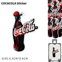 Coca-Cola Bottle Stick Painting Waterproof Suitcase Stickers Personality Tide Card Notebook Suitcase With Skateboard Pull Rod box
