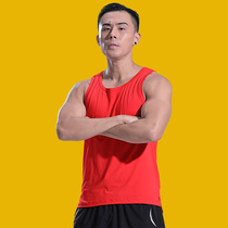 Sports t-shirt men quick-drying vest marathon running jacket sweating breathable competition training uniform