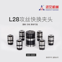 Shenzhen Yuanjian original factory L28 tapping cone Chuck tapping Collet quick change set national standard Japanese non-standard anti-skid