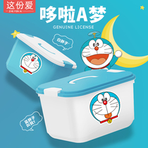 Cartoon sundries snack storage box with lid storage box finishing box plastic basket small toy storage artifact household