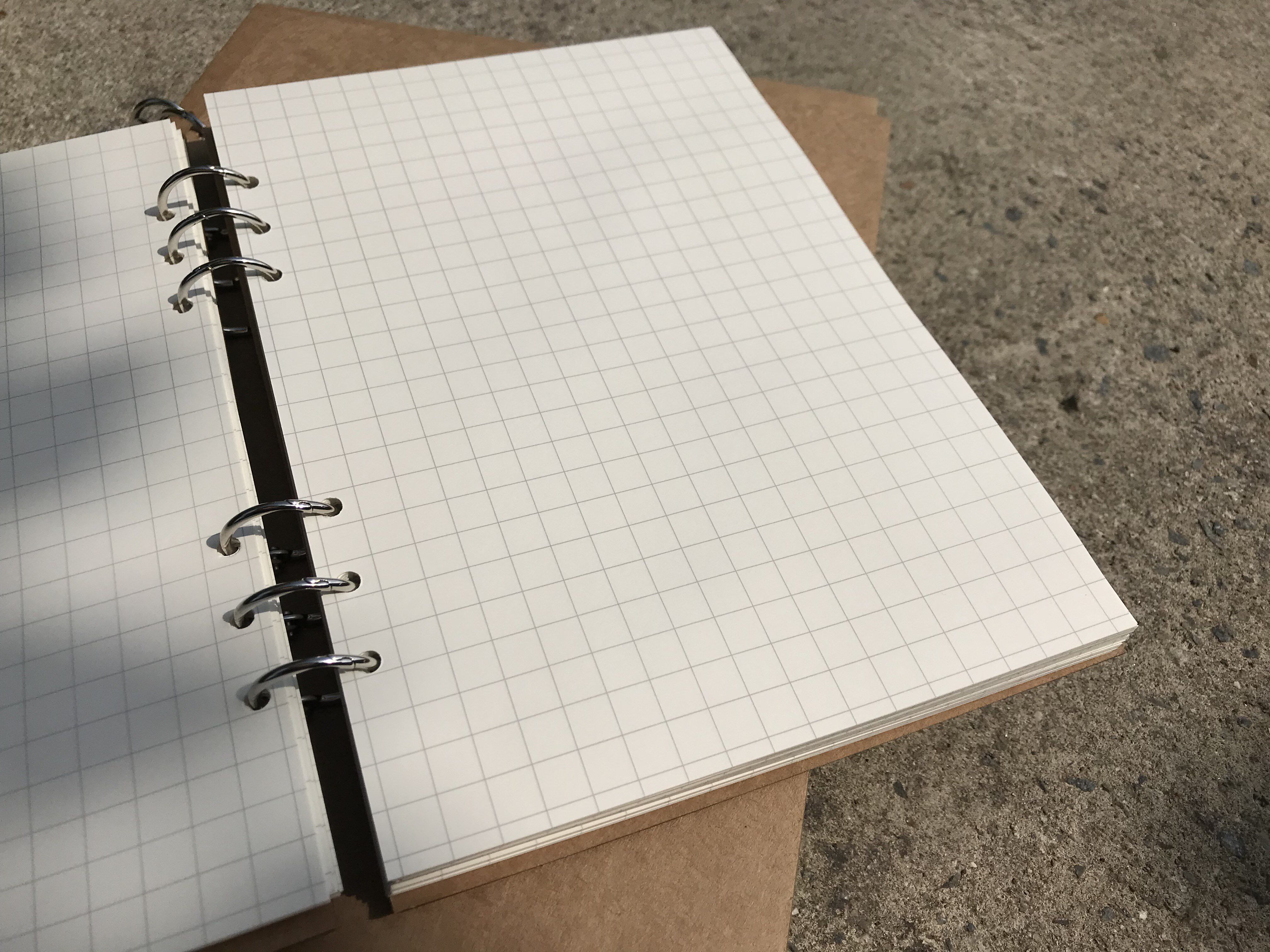 活页笔记本子a3网格本a4文具可拆卸简约b5方格空白横线