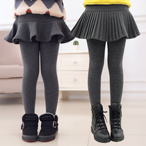 Girls underpants Spring and Autumn Fake Two pants Skirt Fall Festival Pants Adultry Pants Children Wearing Skirt Pants