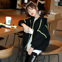 Girls' Spring and Autumn Coat 2022 New Foreign Gas Children's Black Loose Open Shirt Children's Fashionable Guards Tide