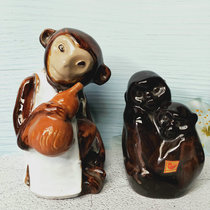80 s porcelain ornaments flower glaze drunken monkey nostalgic collection