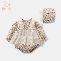 Baby clothes autumn fart clothes newborn baby full body and clothing full moon clothes and spring and autumn out