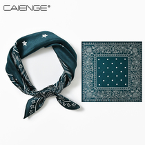 Summer mens silk small square scarf female mulberry silk Tide Street hip hop headscarf Joker silk scarf women thin scarf