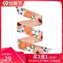 Summer original hand-painted thin narrow long silk scarf women wild tie hair ribbon long belt scarf tie bag