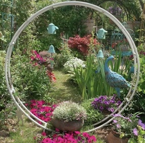Muzi Ge courtyard round arch flower frame wedding props climbing Cane Garden rose iron wire Lotus door iron art
