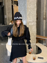 MLS temperament goddess Fan suit female early autumn new coat short foreign style fashionable skirt Net red two-piece set