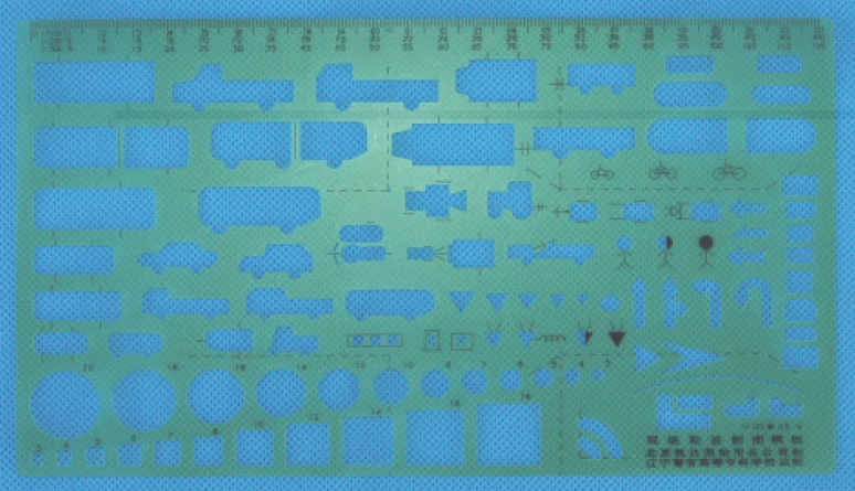 Traffic scene drawing template( soft-Taobao