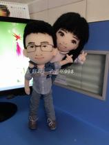 Photo Making Live Doll Buttle Buttle Button Q Edition Couple Wedding Couple Gift Birthday