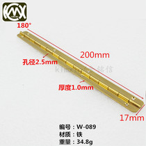 200mm long iron hinge Long hinge 180°flat open hinge Hanging plating seal oil is not easy to fade W-089