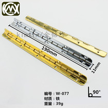 190mm-strip hinge unfolds 90 degrees wood case Five gold accessories iron hinge surface hanging plated seal oil W-077