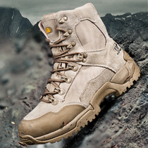 Outdoor combat boots Mens summer mountaineering shoes hiking marine boots breathable high-top desert tactical boots training shoes mountaineering