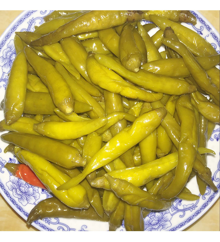 广西富川特产农家自制老坛辣椒酸辣椒糟辣椒泡菜酸菜500g买4包邮